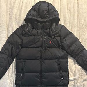 Ralph Lauren Ripstop Down Hooded Jacket
Black
Boys L14-16